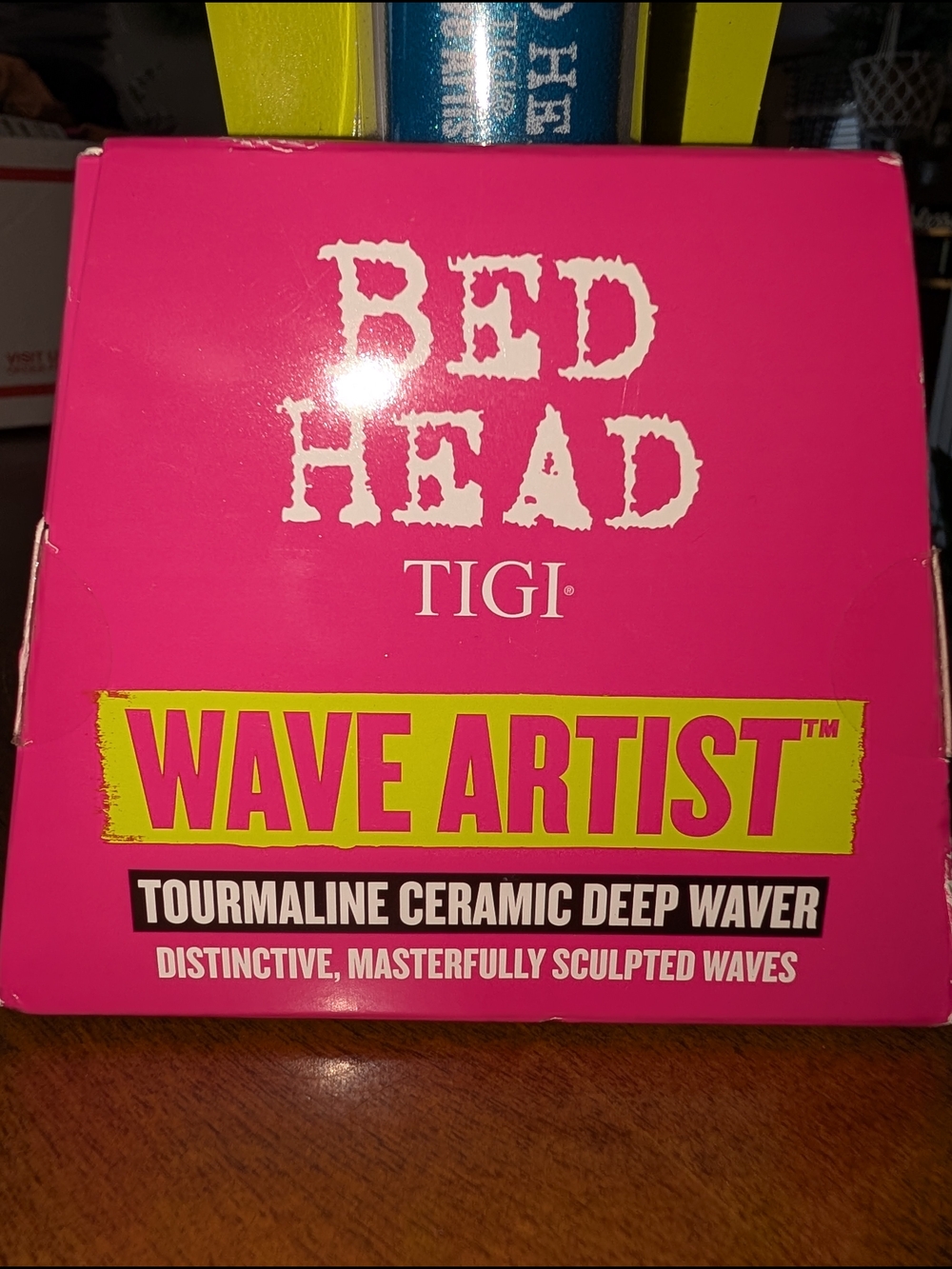 BedHead Wave Artist Tourmaline Ceramic Deep Waver - Hot Pink & Neon Yellow